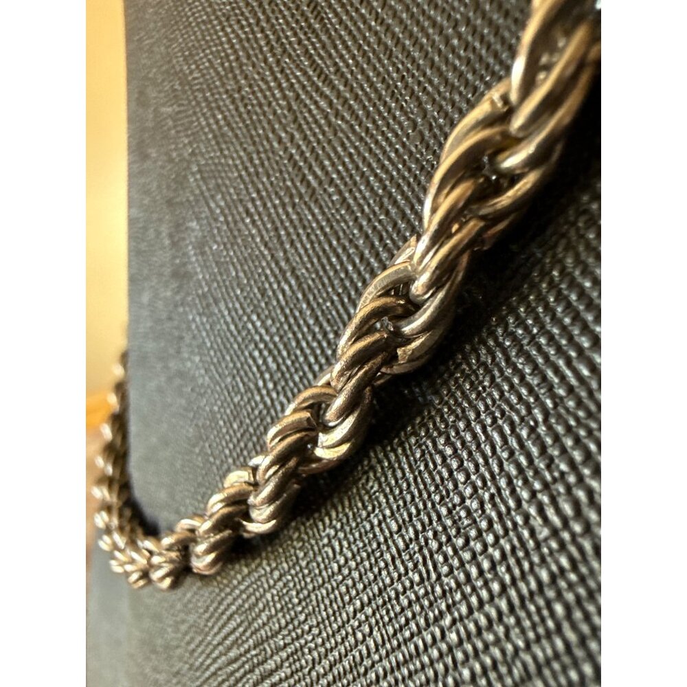 14k Gold Plated Rope Chain Necklace Classic Twist No Solid Gold - Picture 5 of 10